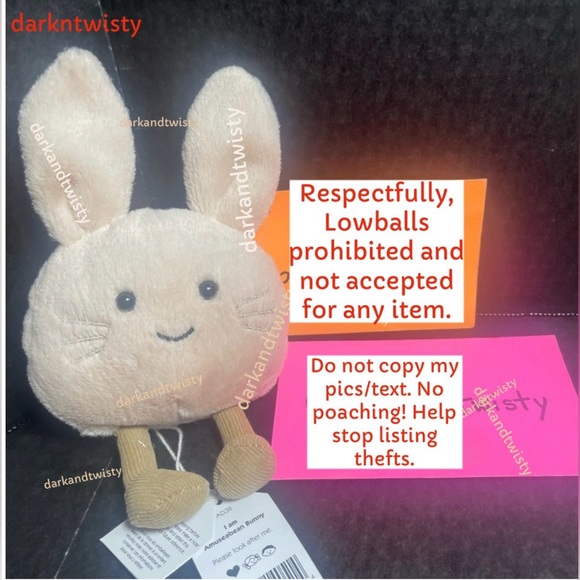 ORIGINAL OWNER BNWT JELLYCAT AMUSEABEAN BUNNY AUTH RECEIPT NEVER SECONDHAND! - Picture 3 of 13